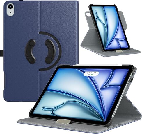 TiMOVO Rotating Case for iPad Air 6th Generation 11 inch M2 2024/iPad Air 5th Generation 2022/iPad Air 4th Gen 2020 10.9 Inch, 90 Degree Rotating Protective Stand Cover for iPad Air Case, Black in Saudi Arabia