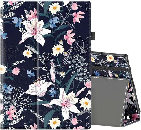 COOWPS Case for Amazon Kindle Fire HD 8 Tablet 8"(12th/10th Generation, 2022/2020 Release) & HD 8 Plus Tablet - Slim Folding Stand Cover with Auto Wake/Sleep and Hand Strap, Black Cat in Saudi Arabia