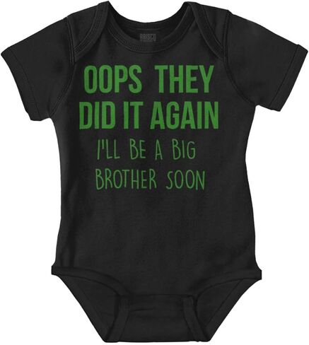 Brisco Brands Funny Big Brother Baby Announcement Baby Bodysuit Jumper Boys in Kuwait