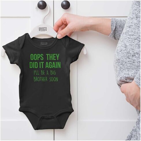 Brisco Brands Funny Big Brother Baby Announcement Baby Bodysuit Jumper Boys in Kuwait