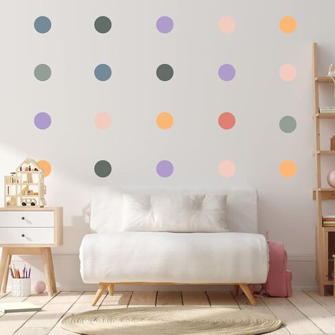 Decalcomania Irregular Black Dots Wall Decals - Set of 216 Small Dalmation Dot Wall Stickers for Classroom Bedroom Living Room Nursery Bathroom Decor Removable Peel and Stick Indoor Wall Decor in Saudi Arabia