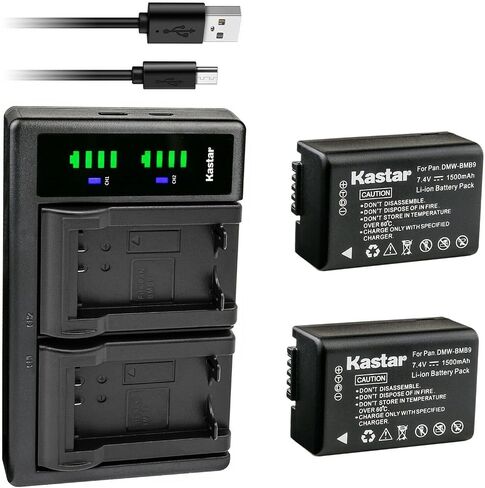 Kastar 2-Pack Battery and LTD2 USB Charger Compatible with Leica BP-DC9 BP-DC9-E BP-DC9-U Battery, Leica BC-DC9 BC-DC9-E BC-DC9-U Charger, Leica V-Lux 2, Leica V-Lux 3 Camera in Saudi Arabia