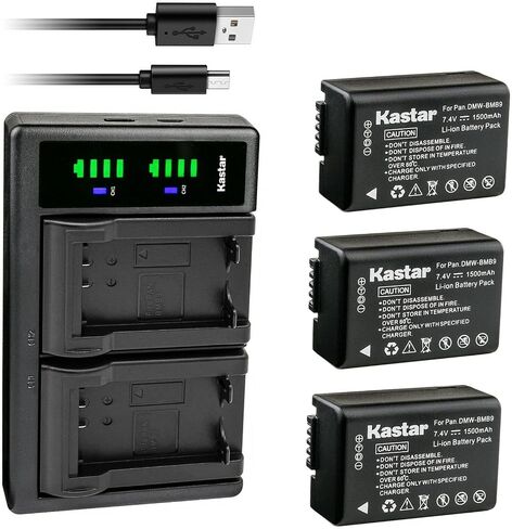Kastar 2-Pack Battery and LTD2 USB Charger Compatible with Leica BP-DC9 BP-DC9-E BP-DC9-U Battery, Leica BC-DC9 BC-DC9-E BC-DC9-U Charger, Leica V-Lux 2, Leica V-Lux 3 Camera in Saudi Arabia