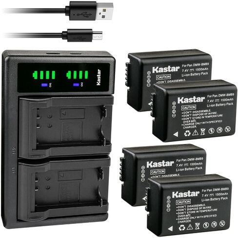 Kastar 2-Pack Battery and LTD2 USB Charger Compatible with Leica BP-DC9 BP-DC9-E BP-DC9-U Battery, Leica BC-DC9 BC-DC9-E BC-DC9-U Charger, Leica V-Lux 2, Leica V-Lux 3 Camera in Saudi Arabia