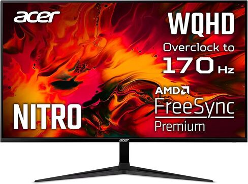 Acer Nitro RG321QU Pbiipx 31.5" Zero-Frame IPS WQHD 2560 x 1440 Gaming Monitor | AMD FreeSync Premium | Overclock to 170Hz | 1ms (VRB) | Ultra-Thin | 1 x Display Port 1.4 & 2 x HDMI 2.0 in Saudi Arabia