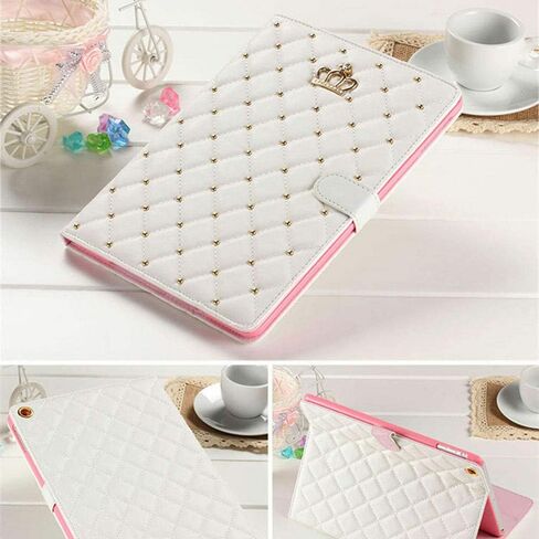 Topwin iPad Mini 6 Case (8.3-Inch,2021 Model), Crown Bling Diamond Cute PU Leather Smart Auto Sleep/Wake with Kickstand Shockproof for Apple iPad Mini 6th Gen 8.3 Inch (Pink) in Saudi Arabia