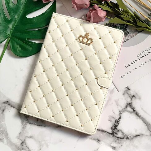 Topwin iPad Mini 6 Case (8.3-Inch,2021 Model), Crown Bling Diamond Cute PU Leather Smart Auto Sleep/Wake with Kickstand Shockproof for Apple iPad Mini 6th Gen 8.3 Inch (Pink) in Saudi Arabia