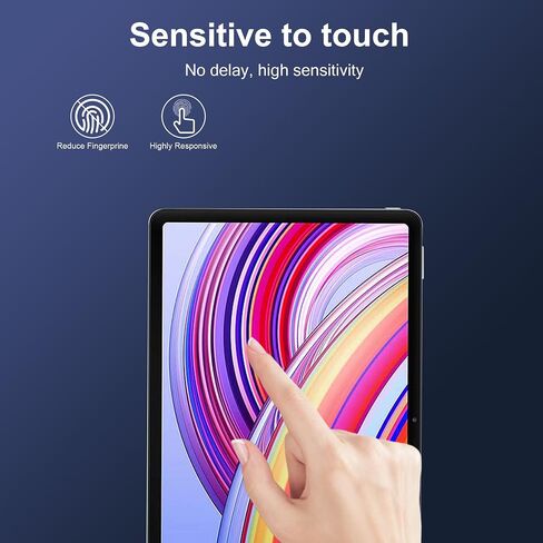 واقي شاشة Redmi Pad Pro/Xiaomi Poco Pad مقاس 12.1 بوصة مع واقي عدسة الكاميرا، صلابة 9H، مضاد للخدش، إطار زجاجي مقسى، صديق للحافظة، مضاد للخدش، (2 + 2 عبوة) in Saudi Arabia