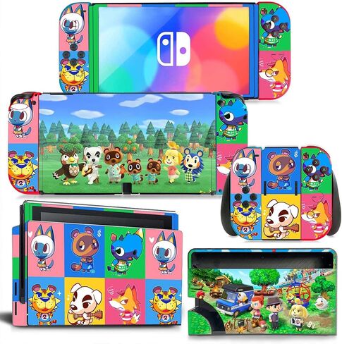 ملصق جلدي واقٍ من الفينيل لجهاز نينتندو سويتش OLED Animal Crossing in Kuwait
