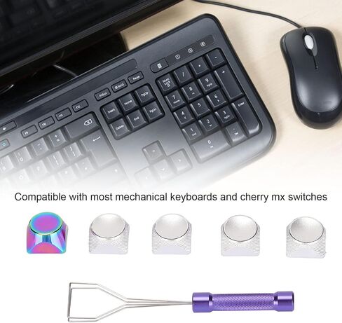5Pcs Metal Keycaps, Color Plating Beautiful Textures Keycaps Special Touch Decorative Xda For Mechanical Keyboard Black (Black) in Saudi Arabia