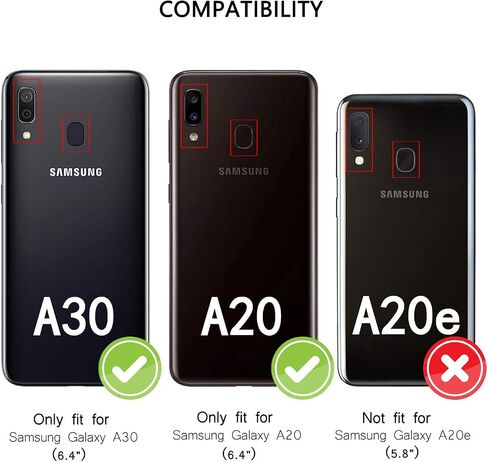 غطاء محفظة Samsung Galaxy A20/A30/M10S، غطاء واقٍ من الجلد بحامل مغناطيسي وغطاء حماية متين مقاوم للصدمات لهاتف Samsung Galaxy A20/A30/M10S (أزرق) in Kuwait