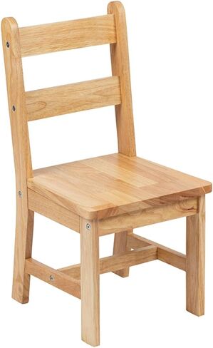 مجموعة طاولة وكرسي من الخشب الصلب للأطفال من Flash Furniture Kyndl لغرفة اللعب وغرفة النوم والمطبخ - مجموعة من 3 قطع - طبيعية in Kuwait