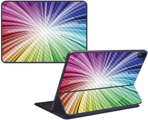غلاف MightySkins من ألياف الكربون للوحة المفاتيح الذكية Apple iPad Pro مقاس 12.9 بوصة (2018) - ابتسامة السلام - لمسة نهائية واقية ومتينة من ألياف الكربون - سهلة التطبيق وتغيير الأنماط - صنع في الولايات المتحدة الأمريكية in Saudi Arabia