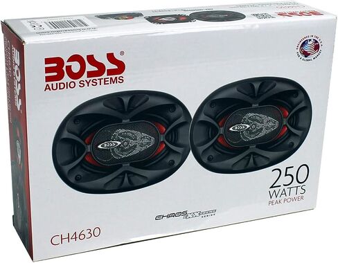 بوس CH4630 4 × 6 بوصة 250 وات 3 مكبرات صوت محورية للسيارة ستيريو أحمر (2 حزمة) in Saudi Arabia