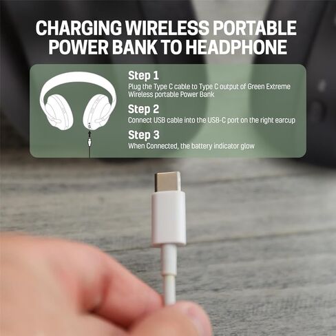 سماعات رأس Bose QuietComfort اللاسلكية المانعة للضوضاء، سماعات رأس بلوتوث فوق الأذن مع عمر بطارية يصل إلى 24 ساعة مع شاحن محمول لاسلكي Green Extreme (دخان أبيض) in Kuwait