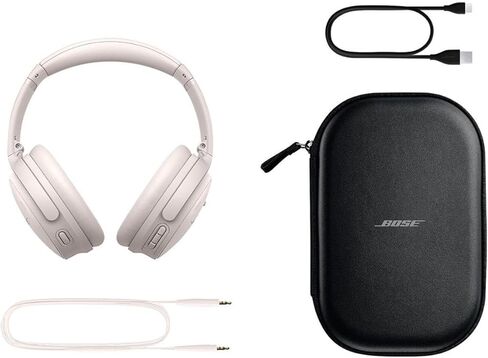سماعات رأس Bose QuietComfort اللاسلكية المانعة للضوضاء، سماعات رأس بلوتوث فوق الأذن مع عمر بطارية يصل إلى 24 ساعة مع شاحن محمول لاسلكي Green Extreme (دخان أبيض) in Kuwait