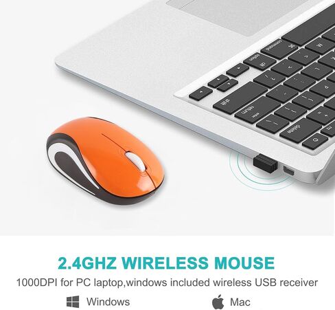 ماوس لاسلكي لطيف ماوس كمبيوتر صغير الحجم جيب صغير الحجم محمول للسفر USB الفئران الضوئية 3 أزرار 1000 نقطة في البوصة ماوس لاسلكي للكمبيوتر المحمول والكمبيوتر المحمول ماك بوك هدية فتاة للأطفال (أرجواني) in Kuwait