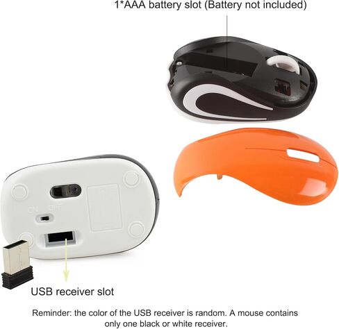 ماوس لاسلكي لطيف ماوس كمبيوتر صغير الحجم جيب صغير الحجم محمول للسفر USB الفئران الضوئية 3 أزرار 1000 نقطة في البوصة ماوس لاسلكي للكمبيوتر المحمول والكمبيوتر المحمول ماك بوك هدية فتاة للأطفال (أرجواني) in Kuwait
