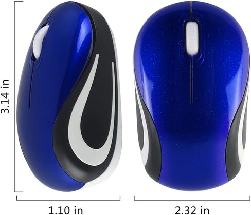 ماوس لاسلكي لطيف ماوس كمبيوتر صغير الحجم جيب صغير الحجم محمول للسفر USB الفئران الضوئية 3 أزرار 1000 نقطة في البوصة ماوس لاسلكي للكمبيوتر المحمول والكمبيوتر المحمول ماك بوك هدية فتاة للأطفال (أرجواني) in Kuwait