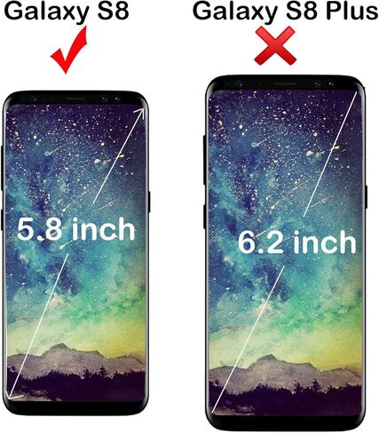 NJJEX for Galaxy S8 Wallet Case, for Samsung Galaxy S8 Case, PU Leather [9 Card Slots] ID Credit Card Holder Folio Flip Cover [Detachable] [Kickstand] Magnetic Phone Case & Wrist Lanyard - Black in Saudi Arabia