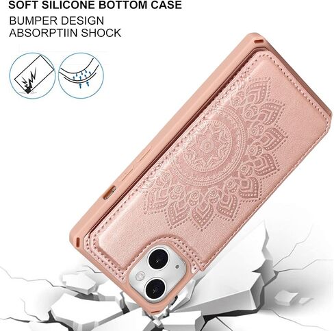 Cavor for iPhone 13 Wallet Case with Card Holder for Women Men, Black in Saudi Arabia