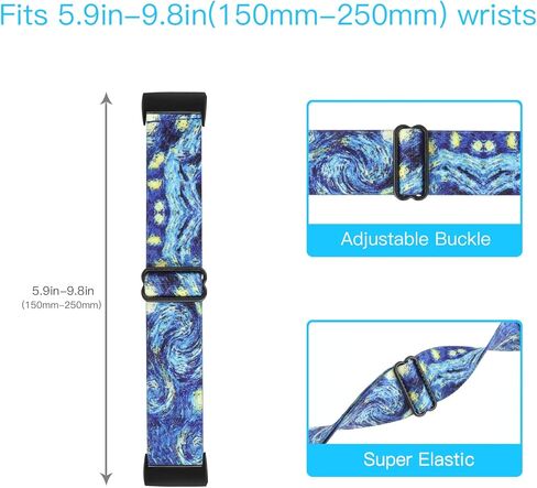 حزام ساعة من النايلون المرن قابل للتعديل متوافق مع أحزمة Fitbit Charge 4/Charge 3/SE، حزام معصم رياضي من النايلون قابل للتمدد وقابل للتنفس، سوار معصم بديل ناعم للنساء والرجال in Kuwait