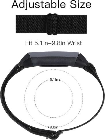 حزام ساعة من النايلون المرن قابل للتعديل متوافق مع أحزمة Fitbit Charge 4/Charge 3/SE، حزام معصم رياضي من النايلون قابل للتمدد وقابل للتنفس، سوار معصم بديل ناعم للنساء والرجال in Kuwait