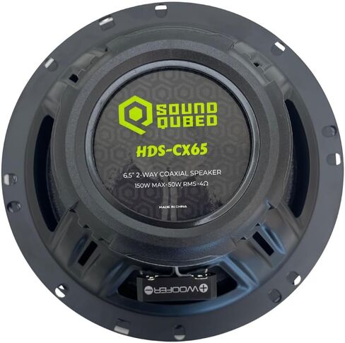SOUND Q QUBED Soundqubed HDS 6.5 بوصة زوج من مكبرات الصوت المحورية زوج ثنائي الاتجاه (6.5 بوصة) مكبرات صوت للسيارة 300 وات أقصى تصنيف للطاقة زوج مكبرات صوت عالية الإخراج ممتازة مجموعة كاملة in Kuwait
