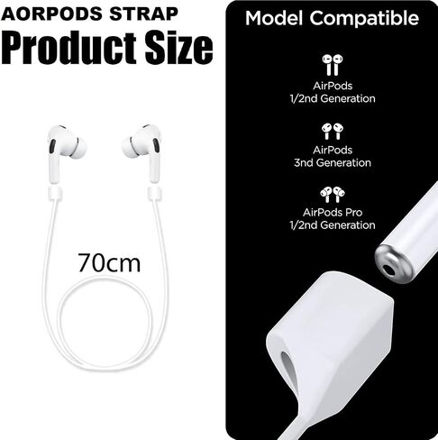 حافظة شفافة لجهاز AirPods Pro الجيل الثاني، حافظة AirPods Pro 2 مع حزام مغناطيسي مضاد للفقد ومجموعة منظف (جليتر شفاف) in Kuwait