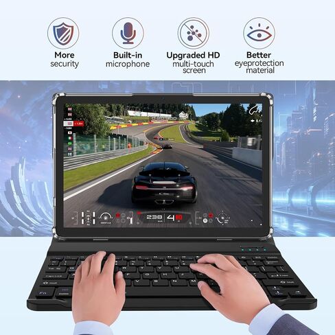 Tablet 2024 Newest Android 14 Tablets, 10 inch Tablet (4+4)GB RAM 64GB ROM 1TB Expand, 2 in 1 Tablet with Case, Keyboard,Stylus, Octa-Core Tablet PC, WiFi 6, Bluetooth, Dual Camera,6000mAh Battery in Saudi Arabia