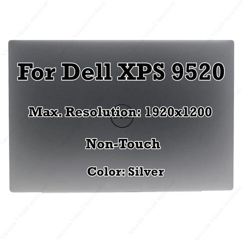 15.6" FHD 1920X1200 LCD Non-Touch Screen LED Panel Assembly Display Complete for Dell XPS 15 9520 Precision 5570 (Silver) in Saudi Arabia