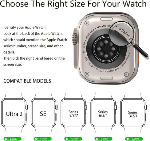 سوار رياضي مغناطيسي متوافق مع سوار ساعة Apple مقاس 49 مم 45 مم 44 مم 42 مم، سوار معصم بديل من السيليكون المقاوم للماء لملحقات iWatch Ultra 2 Series 9 8 7 6 5 4 3 SE in Saudi Arabia