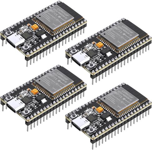 4 Pack ESP32 Board ESP32-32D WROOM Module CP2012 USB C 38 Pin WiFi+Blue tooth Type-C Interface ESP32-DevKitC-32 Development Board STA/AP/STA+AP in Saudi Arabia