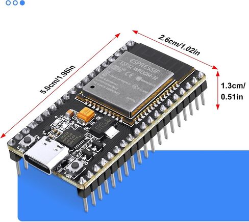 4 Pack ESP32 Board ESP32-32D WROOM Module CP2012 USB C 38 Pin WiFi+Blue tooth Type-C Interface ESP32-DevKitC-32 Development Board STA/AP/STA+AP in Saudi Arabia
