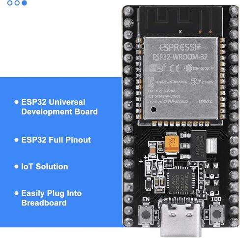 4 Pack ESP32 Board ESP32-32D WROOM Module CP2012 USB C 38 Pin WiFi+Blue tooth Type-C Interface ESP32-DevKitC-32 Development Board STA/AP/STA+AP in Saudi Arabia