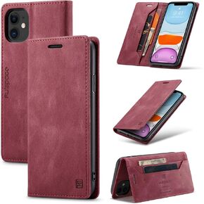 for iPhone 11 Case, Vintage Wallet Case Card Holder Kickstand Built-in Magnetic Flip Folio Leather Case for iPhone 11 - Blue