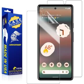 ArmorSuit (2 Pack Screen Protector Designed for Google Pixel 6a (6.1 Inch) (2022) Case Friendly MilitaryShield HD Clear Film - Made in USA