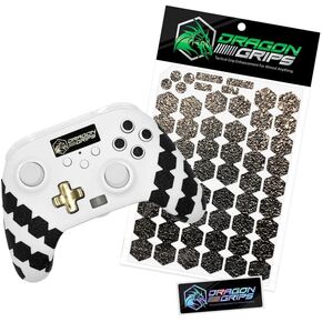 Universal Controller Grips, 18 Pcs Black Textured Non-Slip Rubber for Xbox, PS4 & PS5 Controller Grip Tape, Perfectly Fit to Any Handles, Sweat Resistant to Enhance Gaming Control, 1 Pack