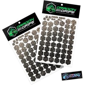 Dragon Grips Universal Controller Grips, 18 Pcs Black Textured Non-Slip Rubber for Xbox, PS4 & PS5 Controller Grip Tape, Perfectly Fit to Any Handles, Sweat Resistant to Enhance Gaming Control, 1 Pack in Kuwait