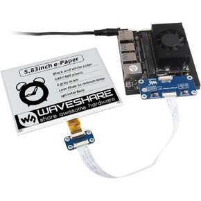 Waveshare 5.83inch E-Paper E-Ink Display HAT Compatible with Raspberry Pi 4B/3B+/3B/2B/B+/A+/Zero/Zero W/WH/Zero 2W Series Boards 648×480 Pixels Black/White Dual-Color SPI Interface