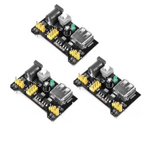 3PCS 3.3V 5V Power Supply Module for MB102 MB-102 Solderless BreadBoard Prototype Breadboard DC 6.5-12V or USB Power Supply