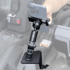 KEMIMOTO X3 Phone Mount, Heavy Duty CNC Aluminum Dashboard 360° Adjustable Cell Phone Holder, compatible with Can-Am Maverick X3 & Maverick X3 Max