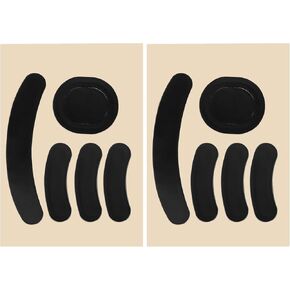 Create idea 2 Sets Mouse Skates Feet Compatible with Logitech G Pro Wireless Gaming Mouse Replacement Rounded Curved Edges Mouse Feet Mouse Accessories 0.8mm Black