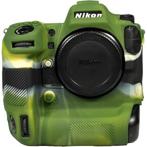 Camera Case for Nikon Z9 - Protective Silicone DSLR Skin Cover, Detachable Cage, Shockproof, Dustproof (Black)