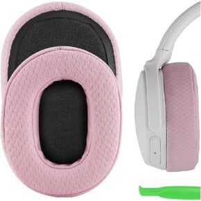 وسائد أذن بديلة من نسيج شبكي من Geekria NOVA لـ Skullcandy Crusher Wireless، Crusher Evo، Crusher ANC، Hesh 3 وسائد أذن لسماعات الرأس، وسادات أذن لسماعات الرأس، أجزاء إصلاح غطاء أكواب الأذن (وردي)