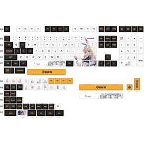 HiFiGo Mechkeys x Z Review Rinko Touch Cherry Profile Keycaps Set, 156 Key Caps Compatible with 60%, 65%, TKL, 75%, 96%, and Full-Size Keyboards (Rinko Touch)