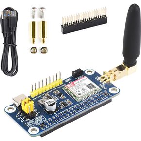 SIM7028 NB-IoT HAT with GSM Antenna Onboard 40PIN GPIO Header for Raspberry Pi 5/4B/3B+/3B/2B/Zero/Zero 2W/Jetson Nano,etc, Supports Global Band NB-IoT Communication, 2400bps ~ 460900bps Baudrate