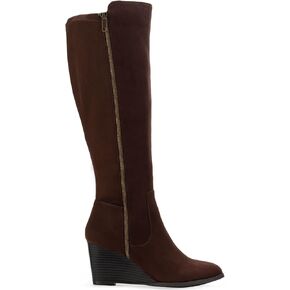 Style & Co Wynterr Wedge Dress Boots, Chocolate, 7M