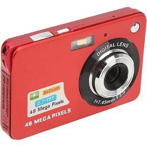 Digital Camera, 4K 48MP 8X Zoom Rechargeable Digital Vlogging Camera Built in Fill Light, 2.7 Inch LCD Displa Screen, USB Data Transfer, Gifts for Students Teens Adults Girls Boys