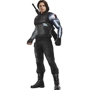 10 Inch Winter Soldier Bucky Barnes Captain America Shield Civil War Team Cap Marvel Avengers Comics Removable Wall Decal Sticker Art Home Decor Kids Room Boys Decoration 4 1/2 x 10 1/2 inches